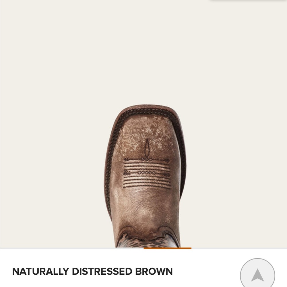 Ariat Women's Brown Leopard Print Heeled Cowboy Boots - Picture 6 of 7